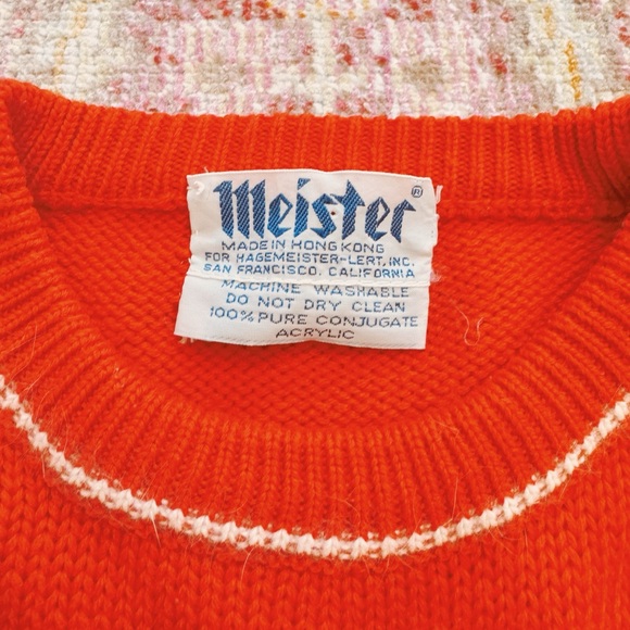 Meister, Men’s Vintage 1980s Knit Christmas Sweater - Picture 3 of 3
